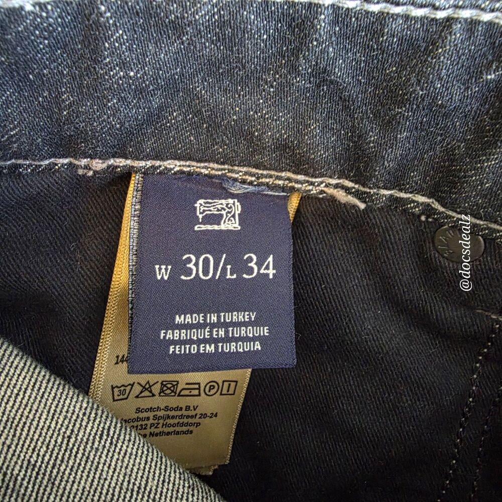 Scotch & Soda Jeans Dark Wash Men's 30 x 34 - Picture 5 of 7
